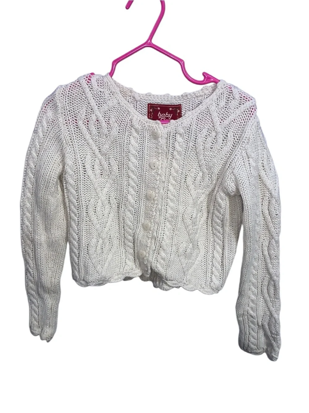 Baby Gap 12/18 Months Cream Wool Blend Cardigan Knit Sweater